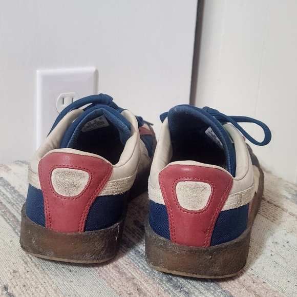 Puma Suede Crepe PatchPeyote Blue Red Sneakers - Picture 2 of 6